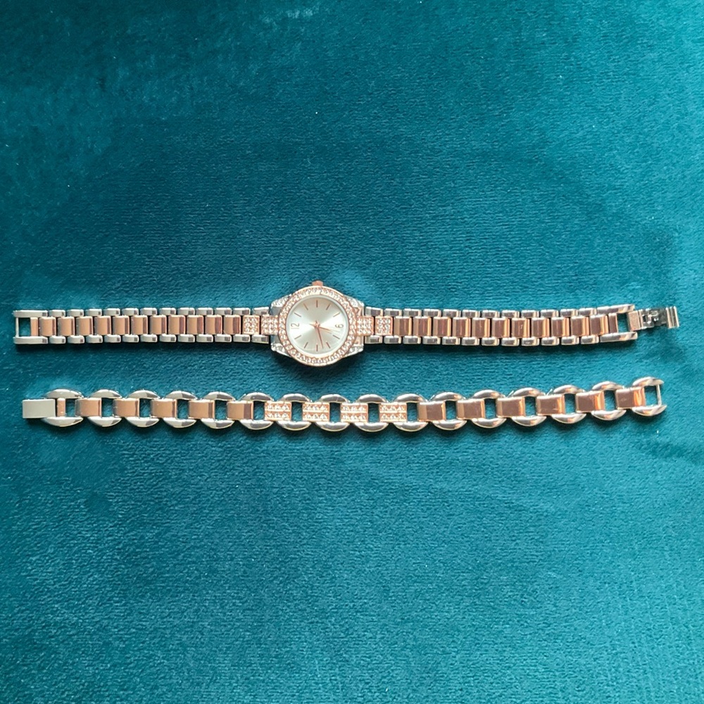 Stainless Steel Watch and bracelet set